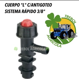8235019 CUERPO &quot;L&quot; CON ANTIGOTEO SISTEMA RAPIDO 3/8&quot;