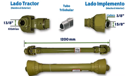 B06 FLECHA CARDAN COMPLETA IMPORTACION MOLINO AZTECA 20